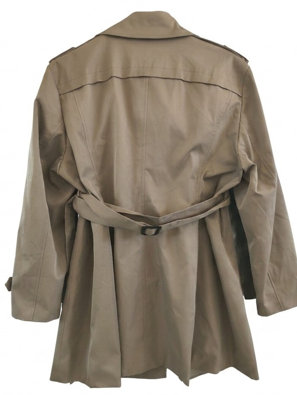 Classic Double-Breasted Taupe Trench Coat by Halogen - Picture 4 of 11